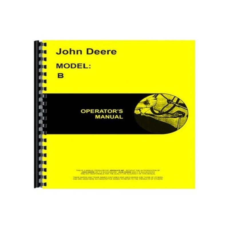 Operator's Manual fits John Deere B