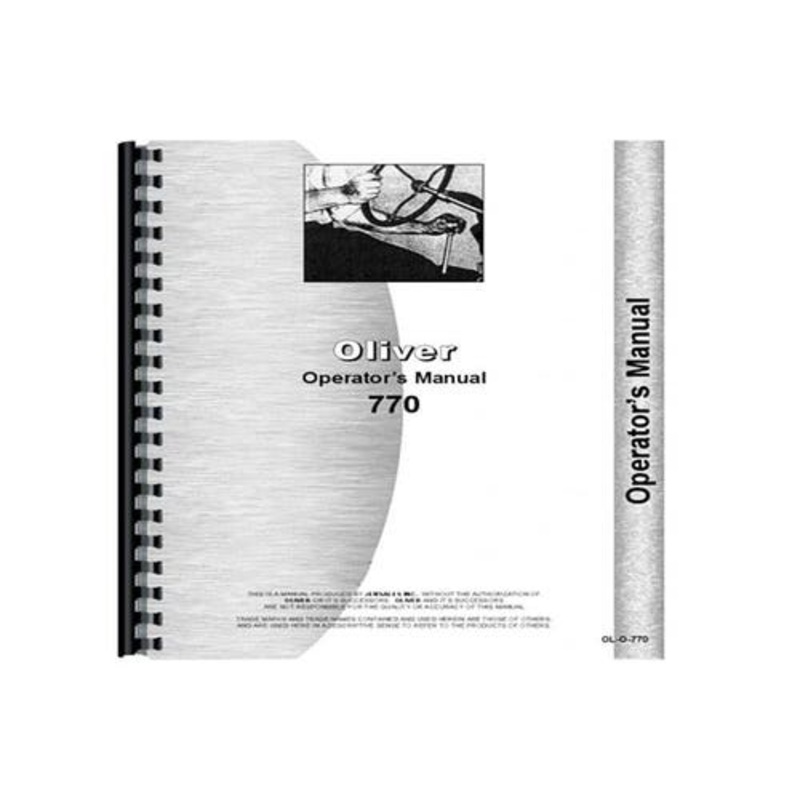 Operator's Manual fits Oliver 770