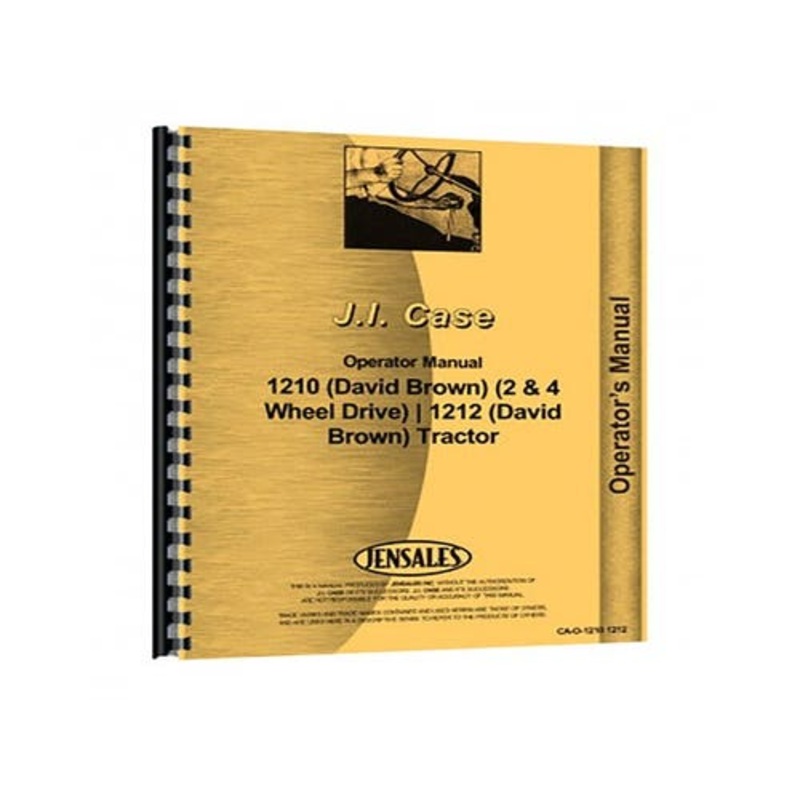 Operator's Manual fits Case 1210 fits David Brown 1212