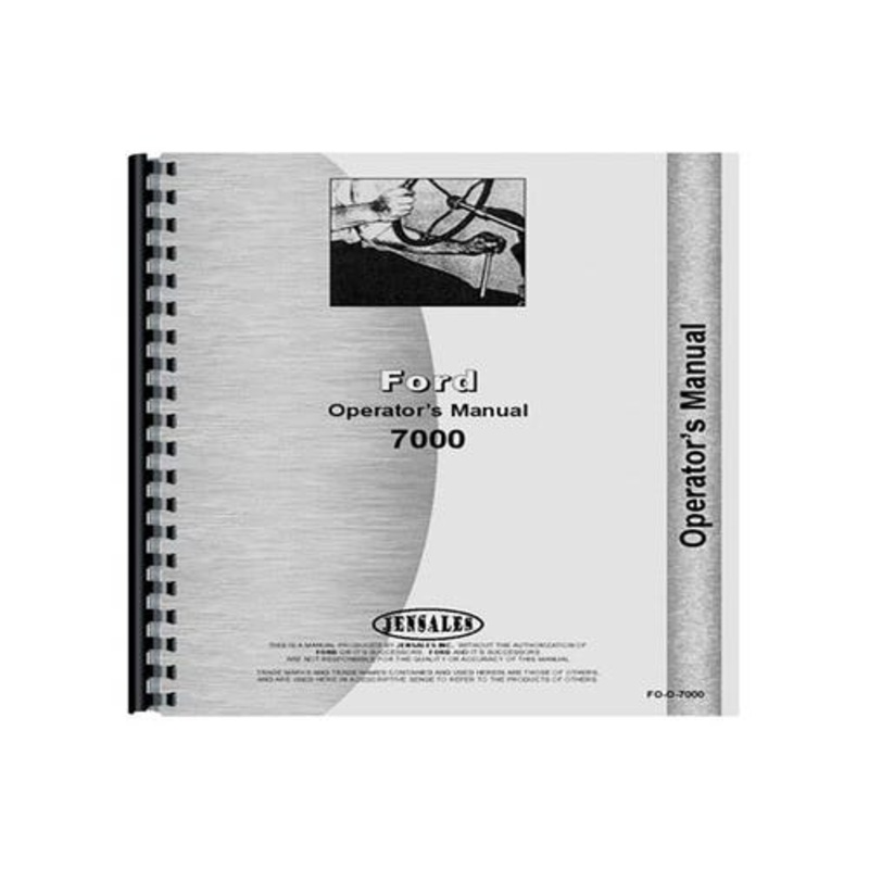 Operator's Manual fits Ford 7000
