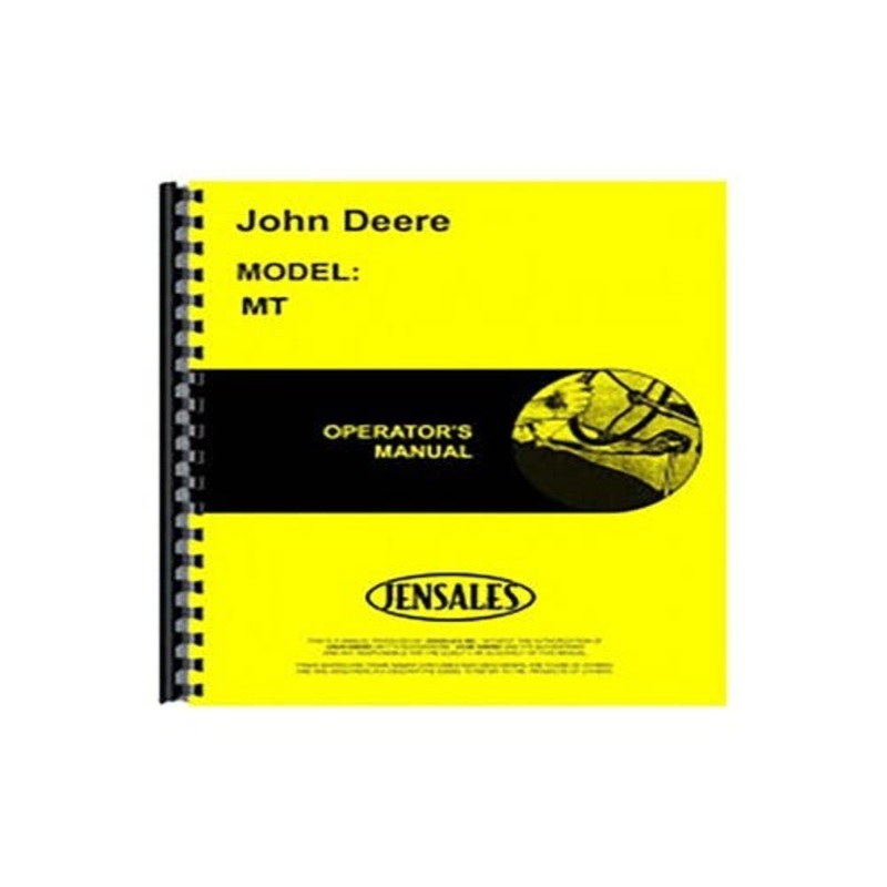 Operator's Manual fits John Deere MT