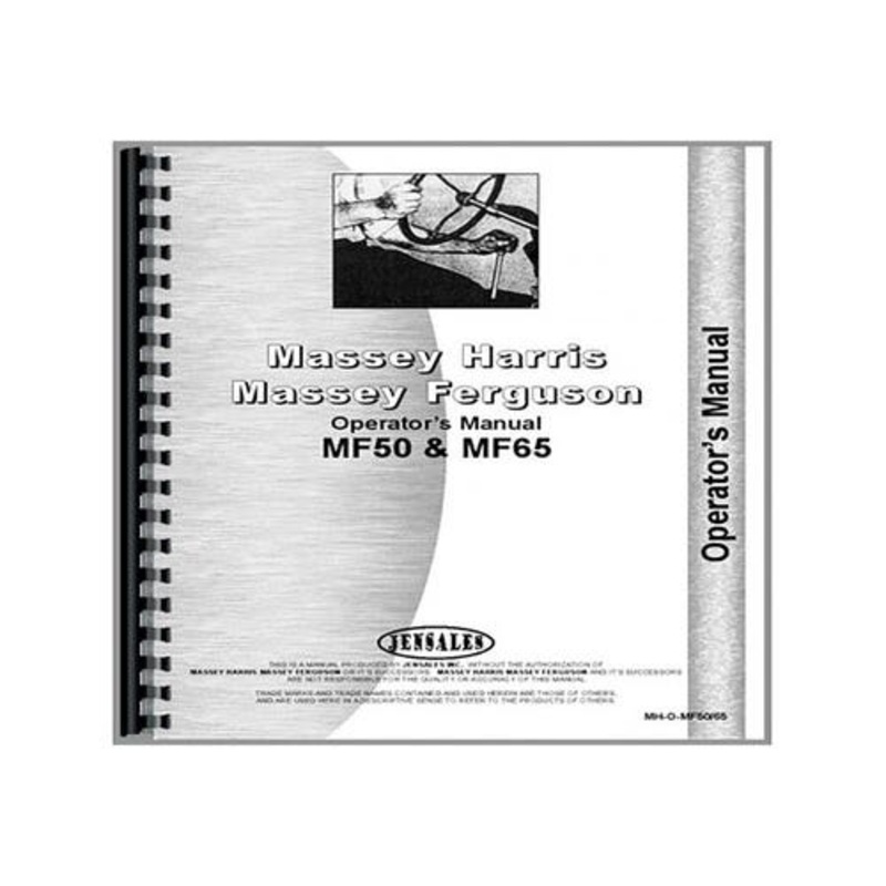 Operator's Manual fits Massey Ferguson 50 65 50 65