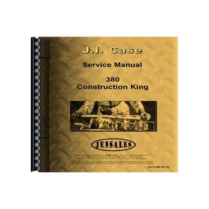 Service Manual fits Case 380CK 380CK