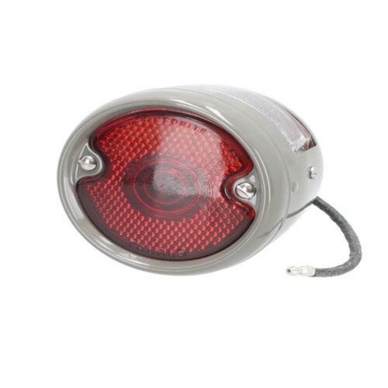 Tail Light Assembly - 6V Taurus Grey Powder Coated Restoration Quality fits Ford 2N 9N 9N13404