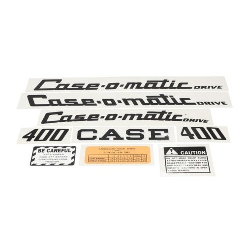400 Decal Set Case-O-Matic Mylar fits Case 400