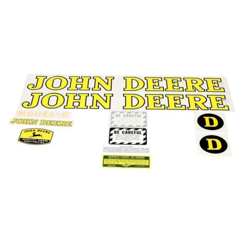D Decal Set Mylar fits John Deere D