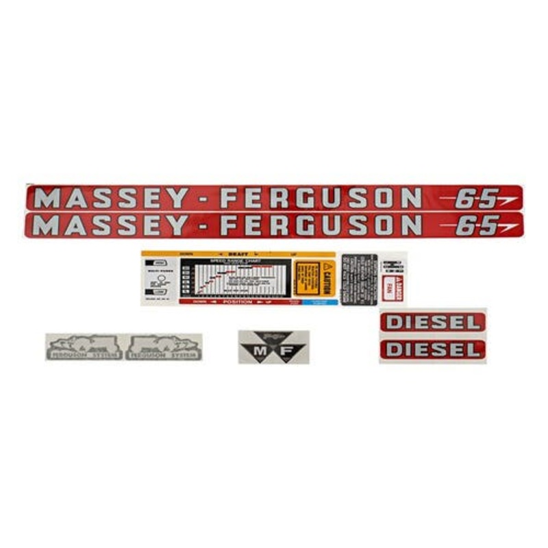 Decal Set - Mylar fits Massey Ferguson 65 65