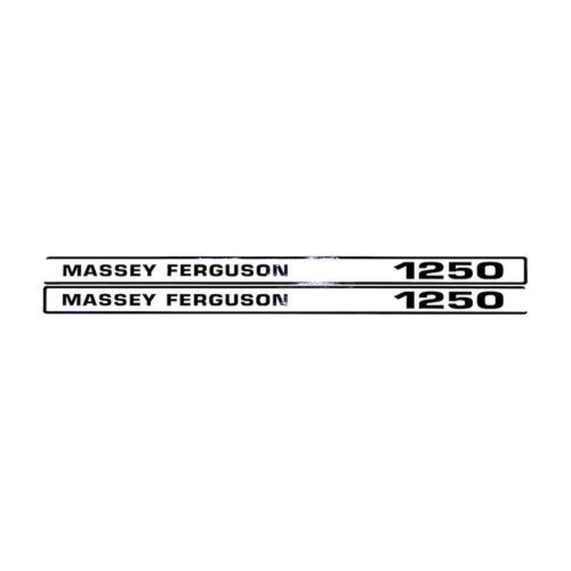 Hood Decal - 1250 fits Massey Ferguson 1250 3708223M2 3708222M2