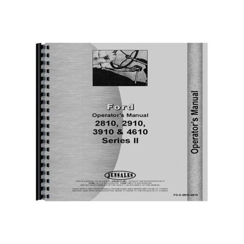 Operator's Manual fits Ford 2810 2910 3910 4610