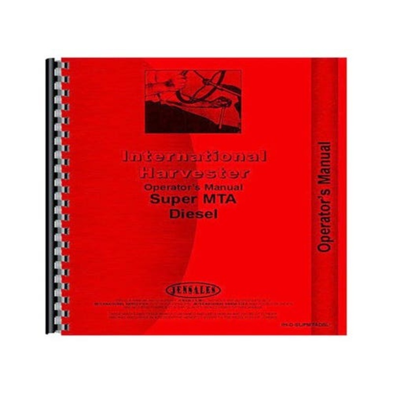 Operator's Manual fits International Super MTA