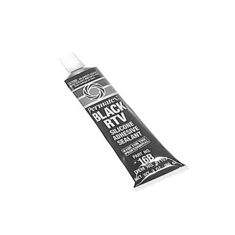 Permatex Black RTV Silicone Adhesive Sealant 3 oz fits Fluids/Chemicals/Oil/Additives Silicone Sealant & Threadlock