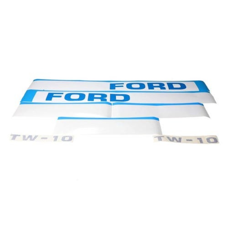 TW10 Hood Decal Set Blue/White Mylar fits Ford TW10