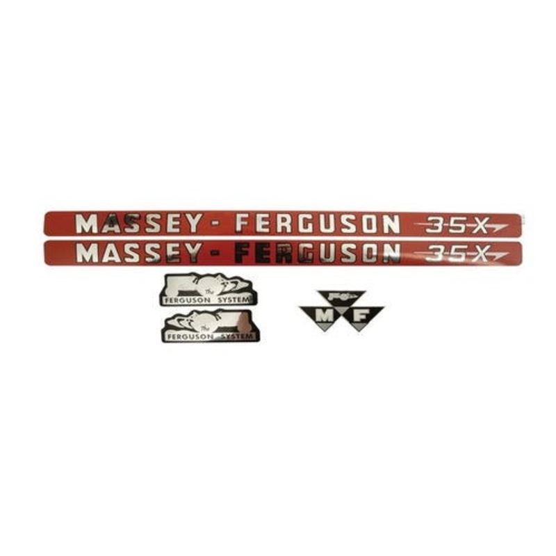 35X Hood Decal Set Vinyl fits Massey Ferguson 35X 3406971M91