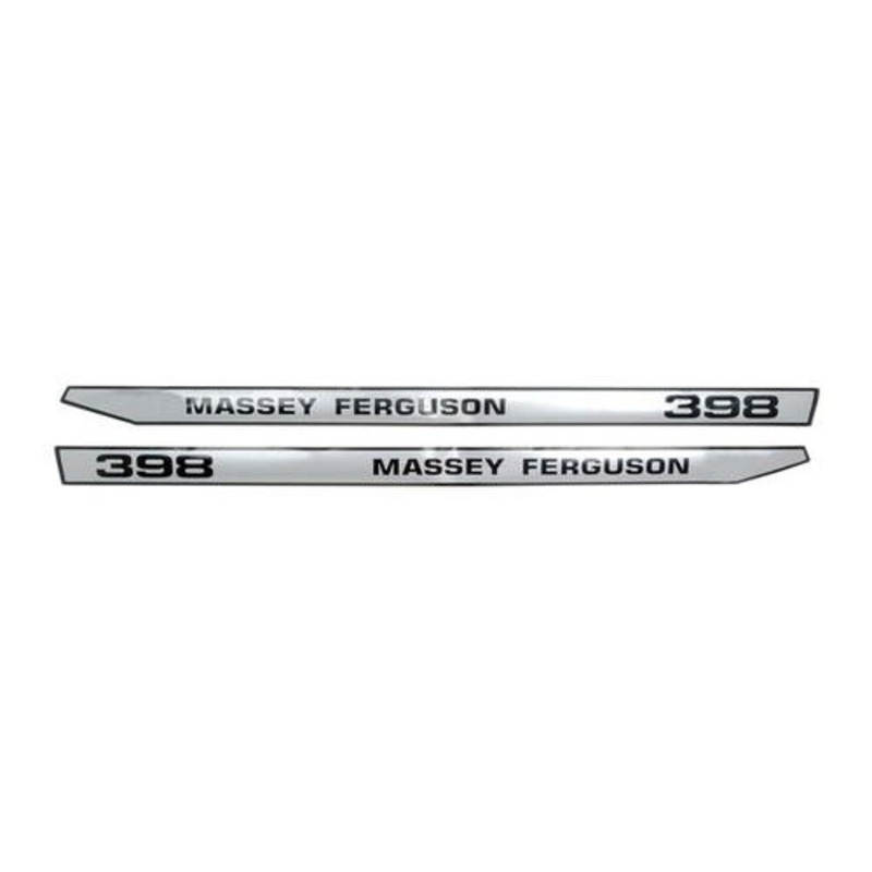 398 Hood Decal Set Vinyl fits Massey Ferguson 398 300323M91 3900323M92