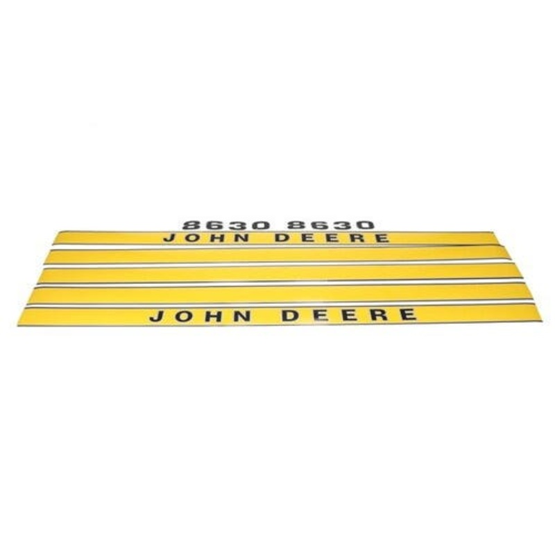 8630 Hood Decal Set Mylar fits John Deere 8630