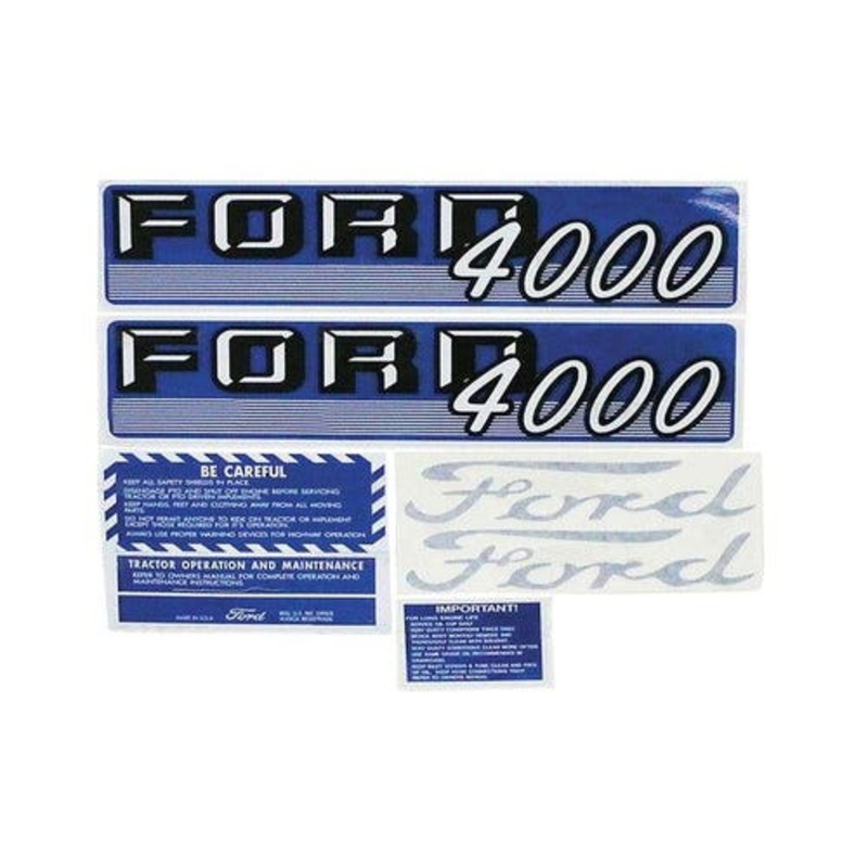 Decal Set-Vinyl fits Ford 4000