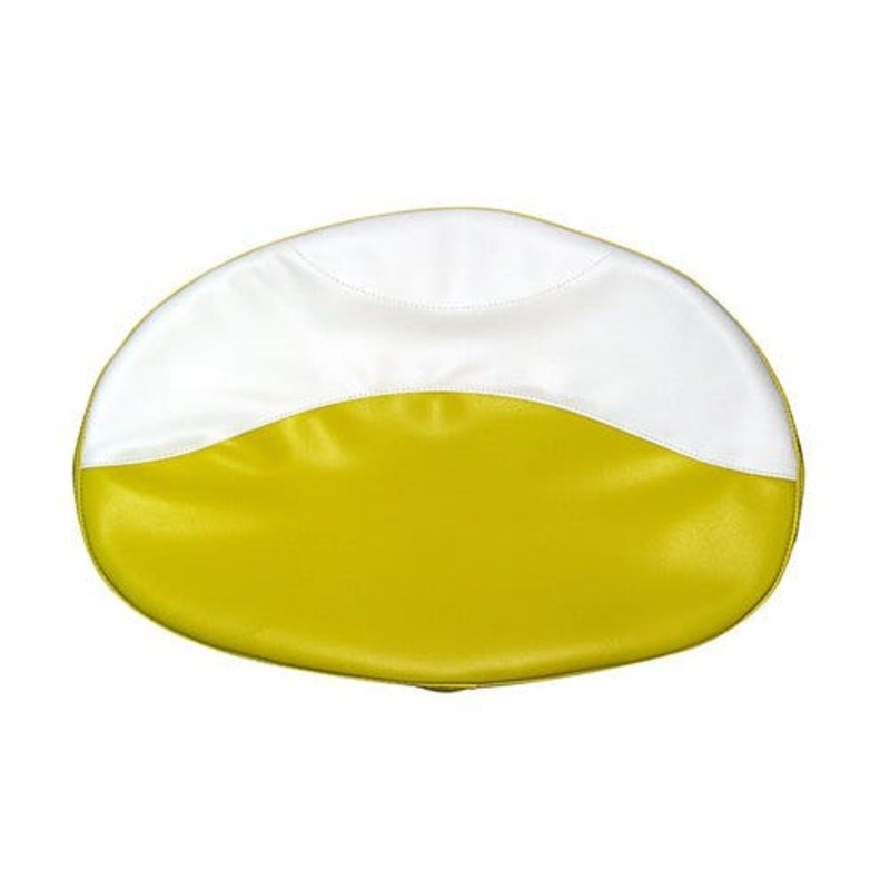 Tie-on Pan Seat Cover Yellow and White
