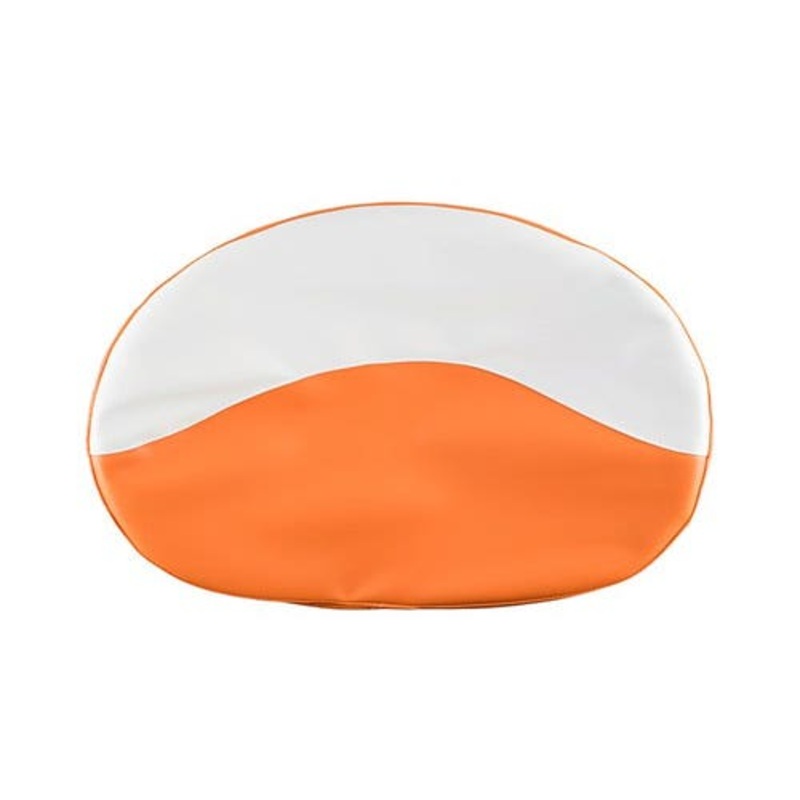 Tie-On Seat Cover - Vinyl Orange/White