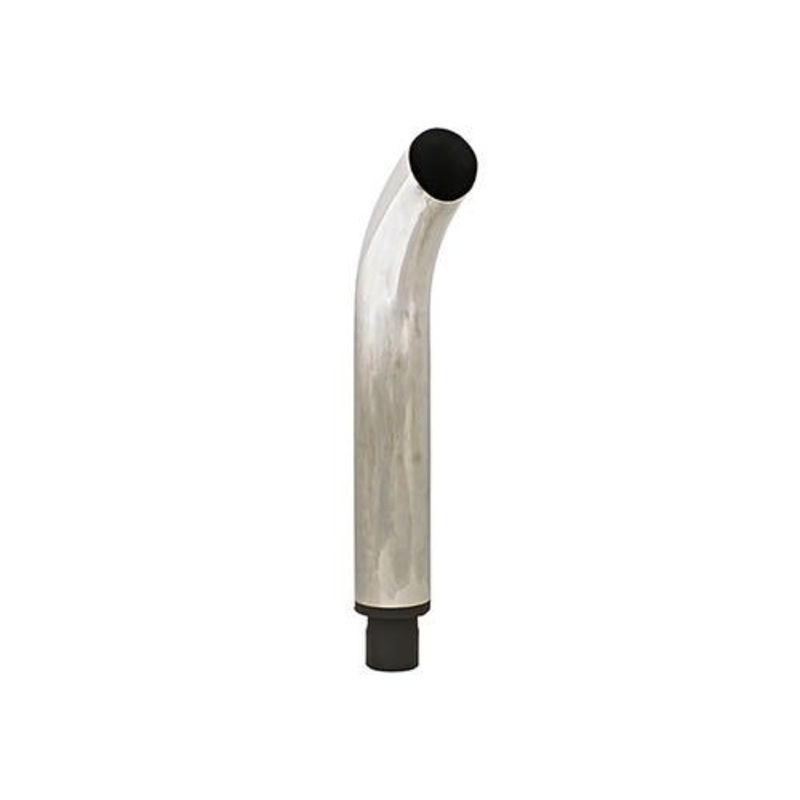Exhaust Stack 5" X 36" Curved Chrome 8" Base 44" Overall Height fits International 1026 1066 1206 1256 1456 1466 1566 4166 4366 4386