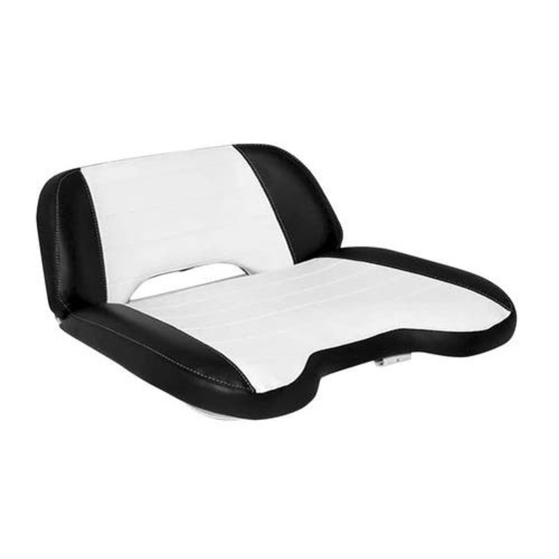 Seat Assembly Pleated Covering White/Black Original Style fits Allis Chalmers D10 D12 D14 D15 D17 D19 D21 170 175 180 185 190 190XT 200 220 7030 7050