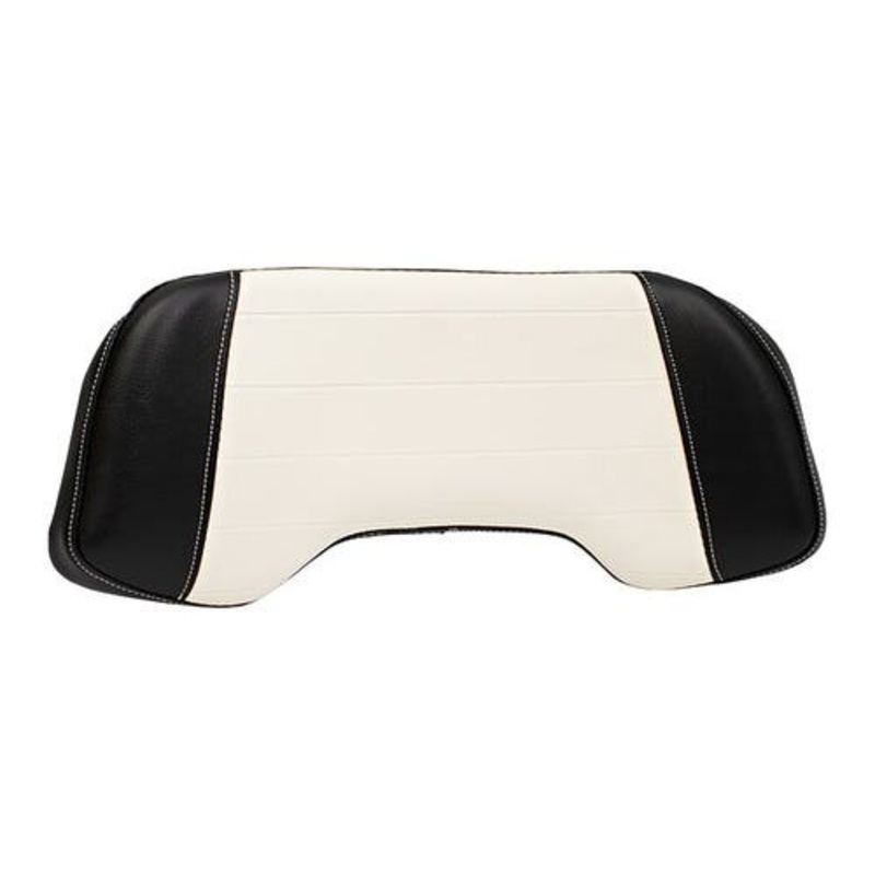 Seat Cushion Backrest - Vinyl Black & White Vinyl with Pleated Covering fits Allis Chalmers D10 D12 D14 D15 D17 D19 170 175 180 185 190 200 70236460
