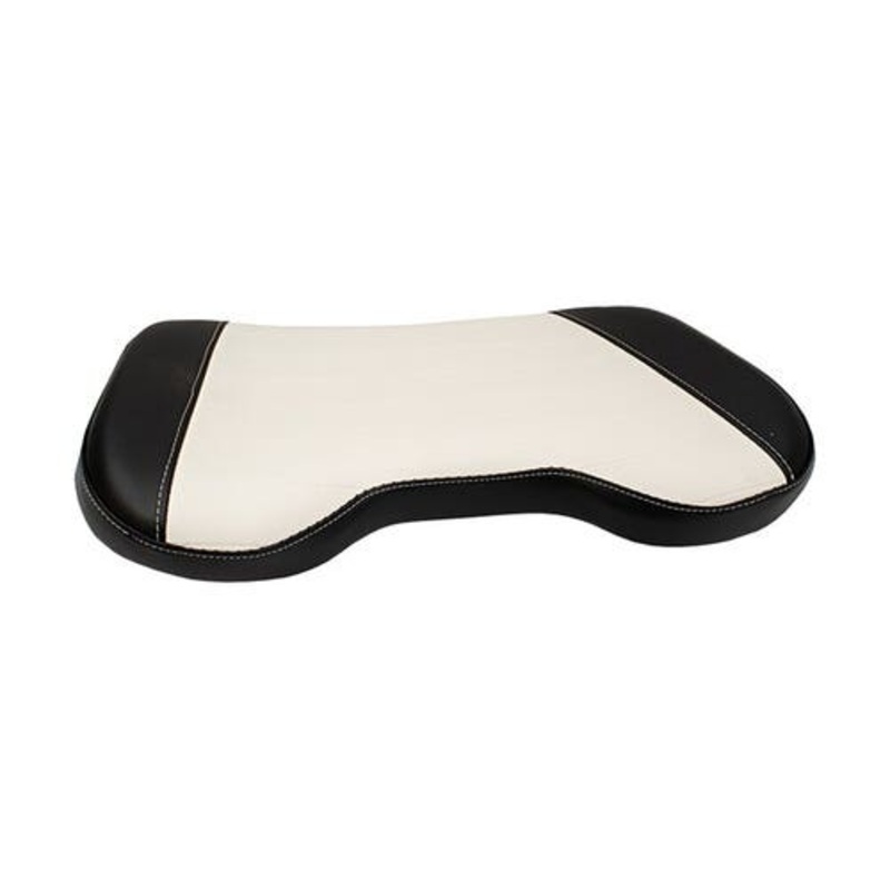Seat Cushion Bottom - Vinyl Black and White with Pleated Covering fits Allis Chalmers D10 D12 D14 D15 D19 170 175 180 185 190 190XT 200 220 70236461