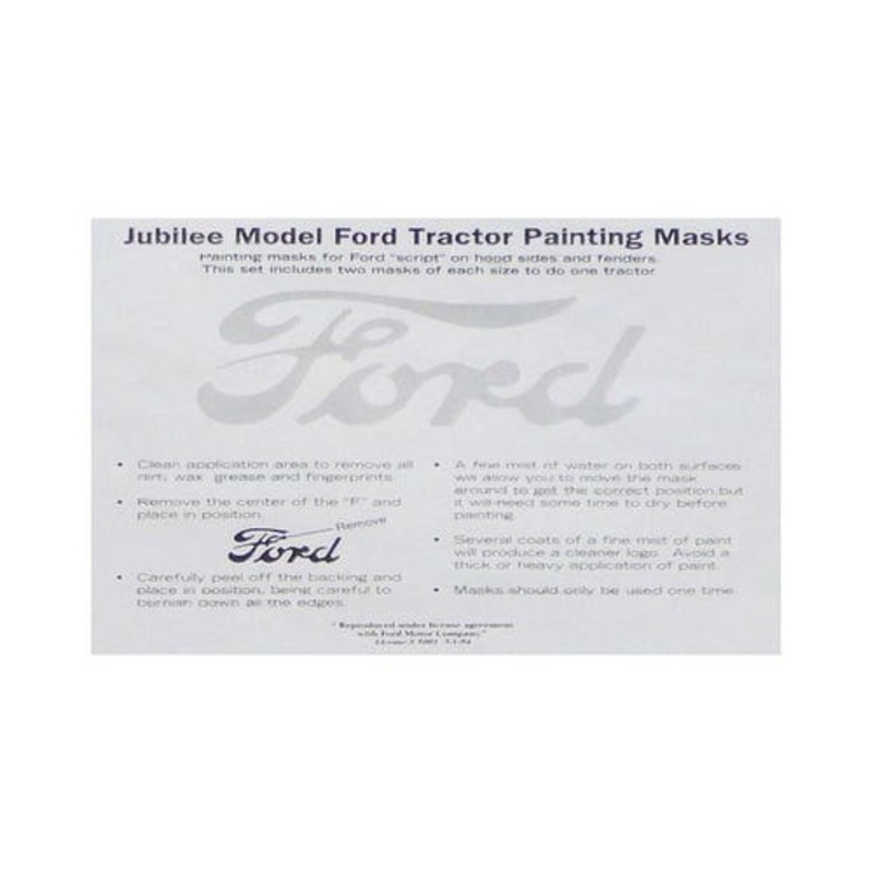 Script Painting Mask fits Ford 600 630 640 650 660 700 740 800 820 840 900 950 960
