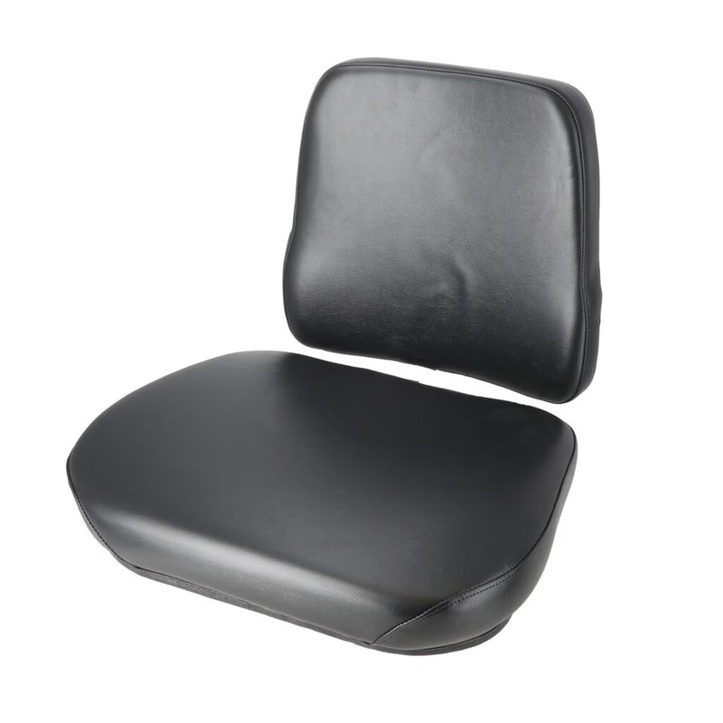 Seat Cushion Set - 2 Piece Deluxe Style Vinyl Black fits Case fits International fits Massey Ferguson 2675 2705 2775 2805 fits White fits Versatile