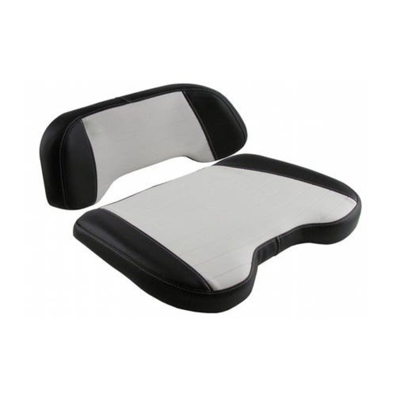 Seat Cushion Set - 2 Piece Embossed Vinyl Black/White fits Allis Chalmers D10 D12 D14 D15 D17 D19 170 175 180 185 190 190XT 200 7030 7050 SD243740E