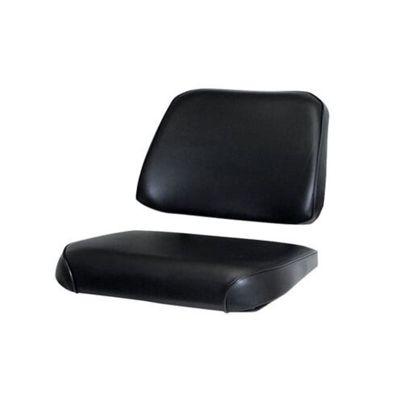 Seat Cushion Set - 2 Piece Marathon Style Vinyl Black fits Allis Chalmers 200 6060 6080 7000 7010 7020 7030 7040 7080 70263357 70269926