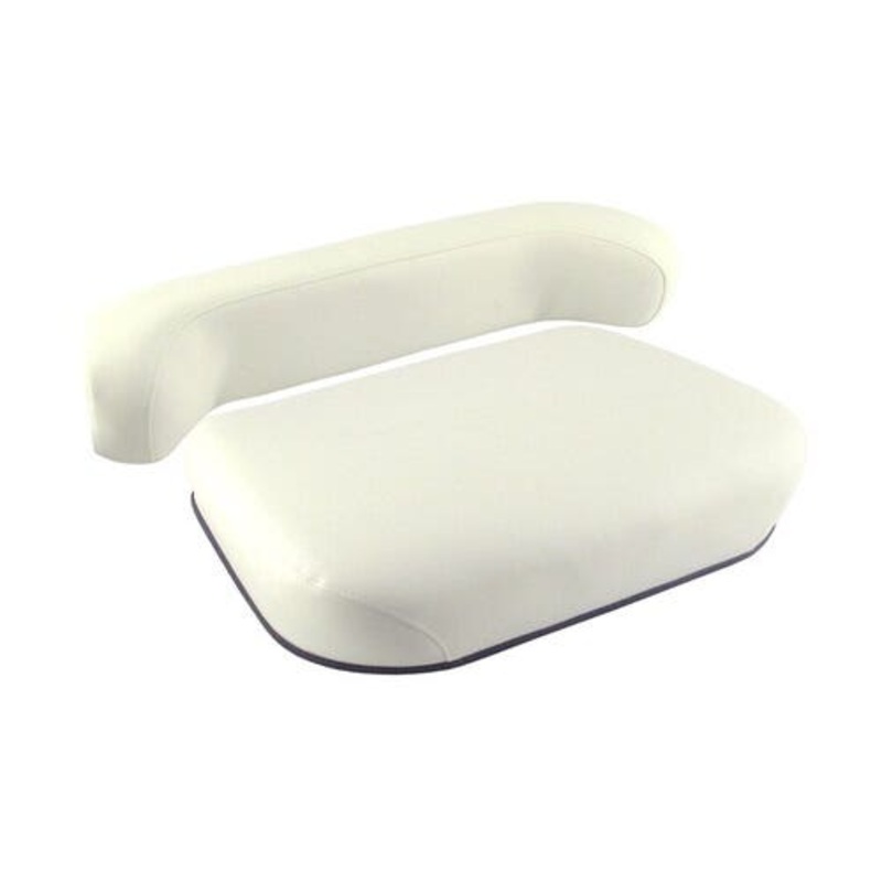 Seat Cushion Set - 2 Piece Vinyl Cream fits White 2-62 2-70 2-78 2-85 2-105 2-150 fits Oliver 1650 1655 1750 1850 fits Minneapolis Moline G955 G1355