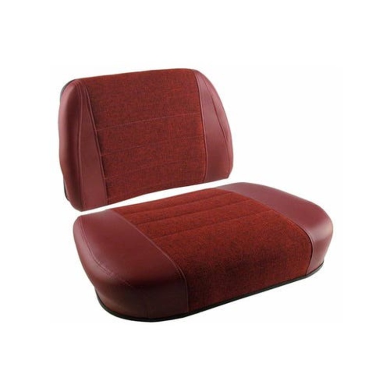 Seat Cushion Set - 2 Piece Vinyl/Fabric Maroon Restoration Quality fits White 2-85 2-88 2-105 2-110 2-135 2-155 100 120 125 140 145 2-135 2-155 2-180
