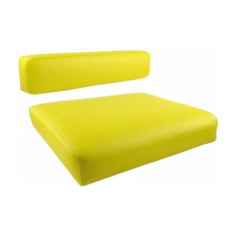 Seat Cushion Set - 2 Piece Vinyl Yellow fits John Deere G M MT 320 330 420 430 435 1010 440 40 420 430 1010 440