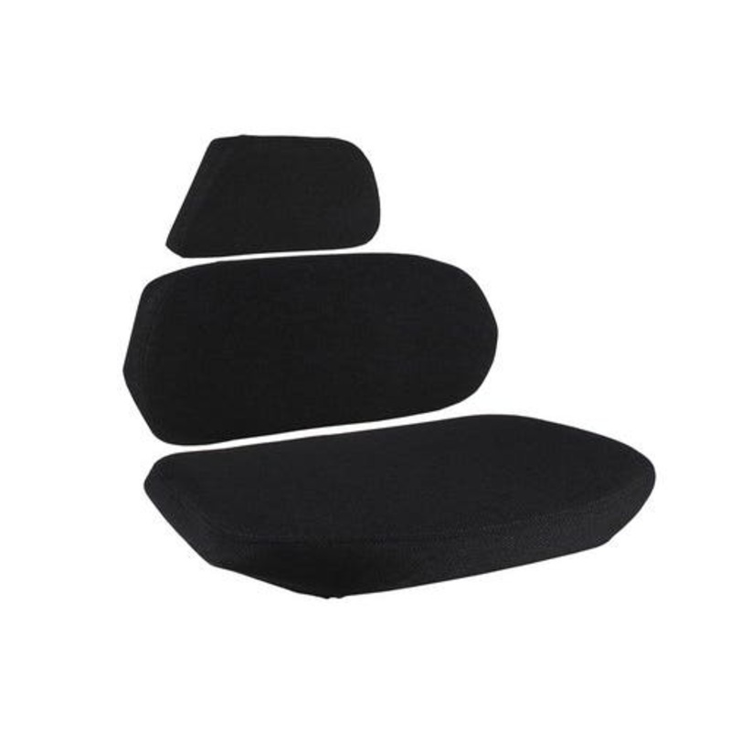 Seat Cushion Set - 3 Piece Fabric Black fits Case 770 870 970 1070 1090 1170 1175 1270 1370 2470 2670