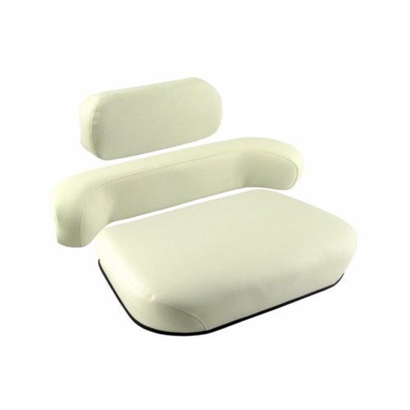 Seat Cushion Set - 3 Piece Vinyl Cream fits White 2-62 2-70 2-78 2-85 2-105 2-150 fits Oliver 1650 1655 1750 1850 fits Minneapolis Moline G955 G1355