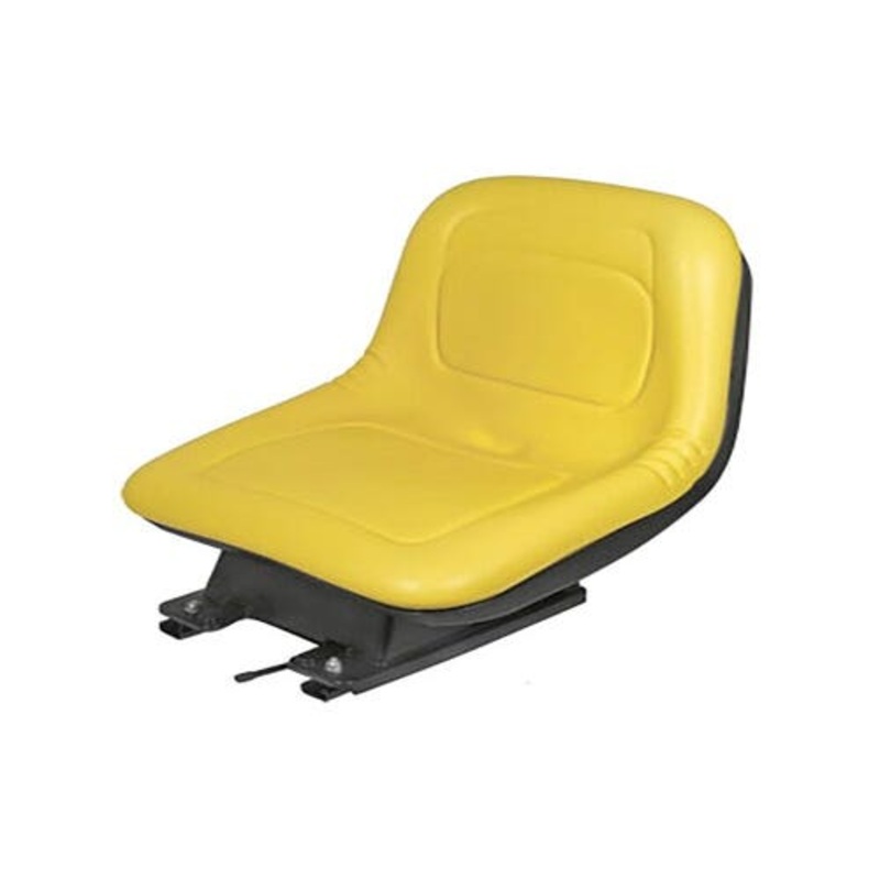 Seat Assembly Vinyl Yellow fits John Deere GT235 325 345 GT235 GX345 GX355 LX266 LX279 LX288 332 345 355D 325 355D AM131801 AM131530