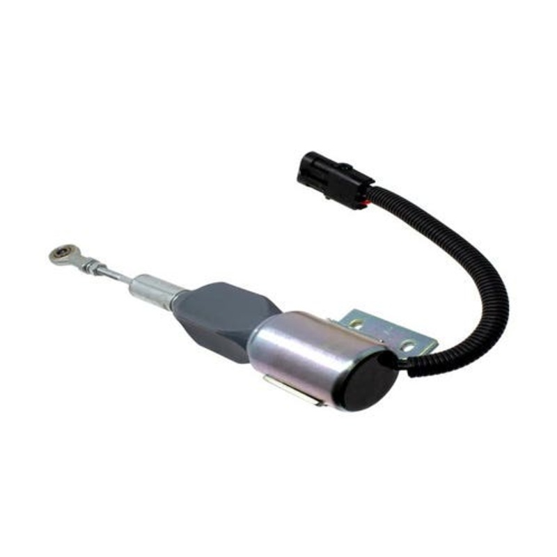 Fuel Solenoid Assembly - 12V Straight Bracket fits New Holland J932529 fits Case J991167 fits Case IH MX100 MX110 MX120 MX135 MX150 87420952 3991167