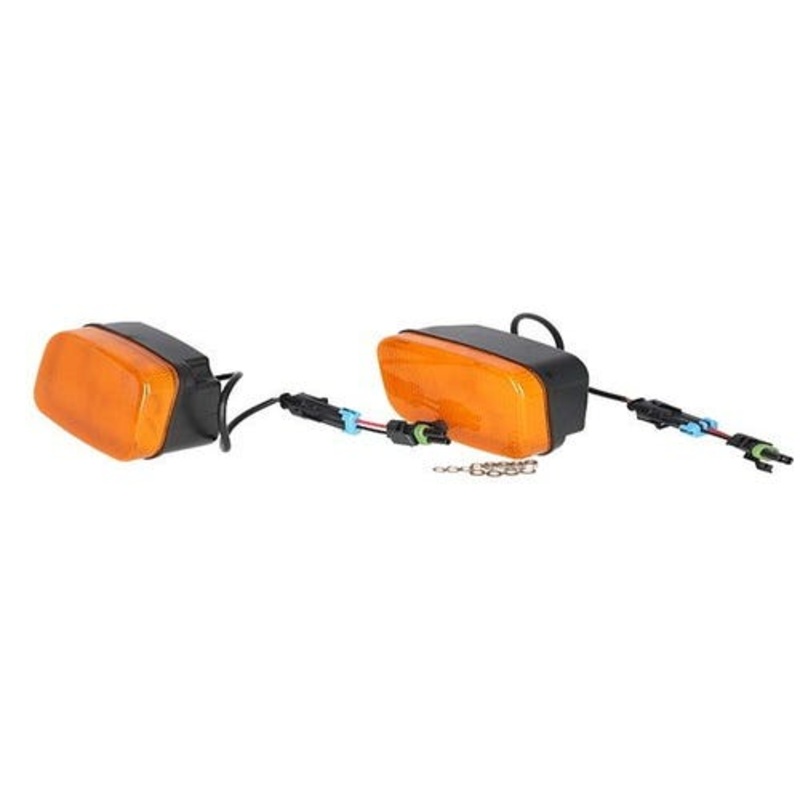 LED Work Light Kit 7W Rectangular Amber Lens - Right Hand and Left Hand fits New Holland TV140 8670 8670A 8770 8770A 8870 8870A 8970 8970A 86507530
