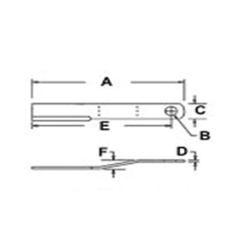 Rotary Cutter Blade Offset CCW Suction fits Land Pride RC35120 820076C 820-076C