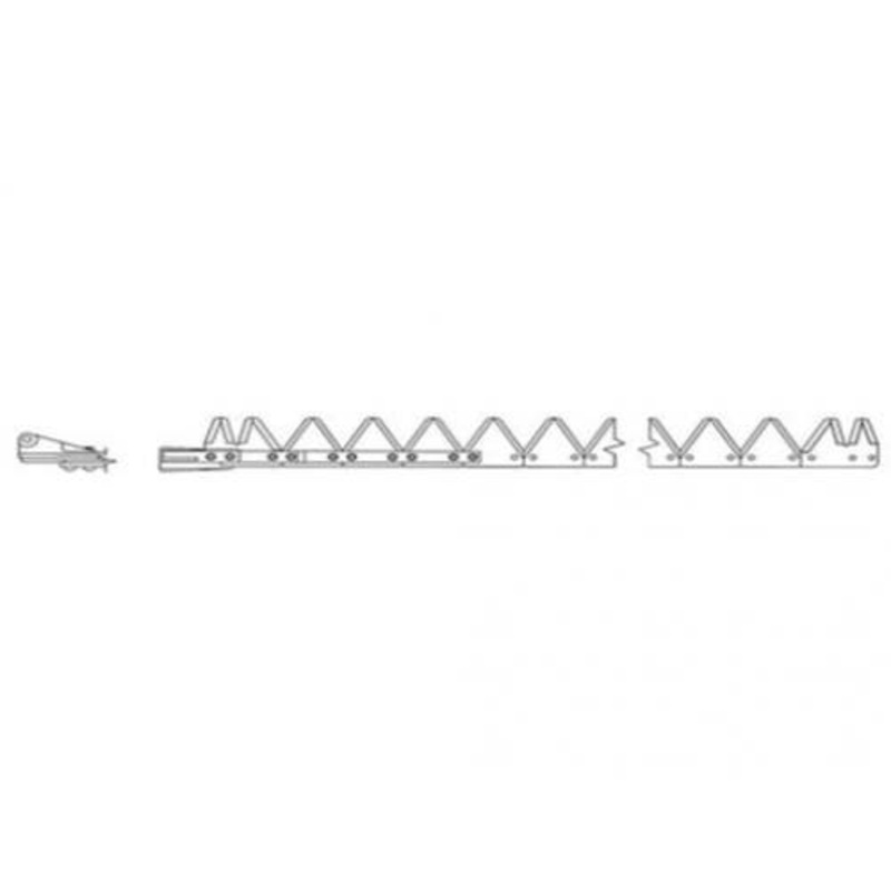 Sickle Assembly - 7' Left Hand Plated Top Serrated Bolted fits Case IH SC416 8380 8840 8870 fits Hesston 1170 1270 1275 8400 700715165