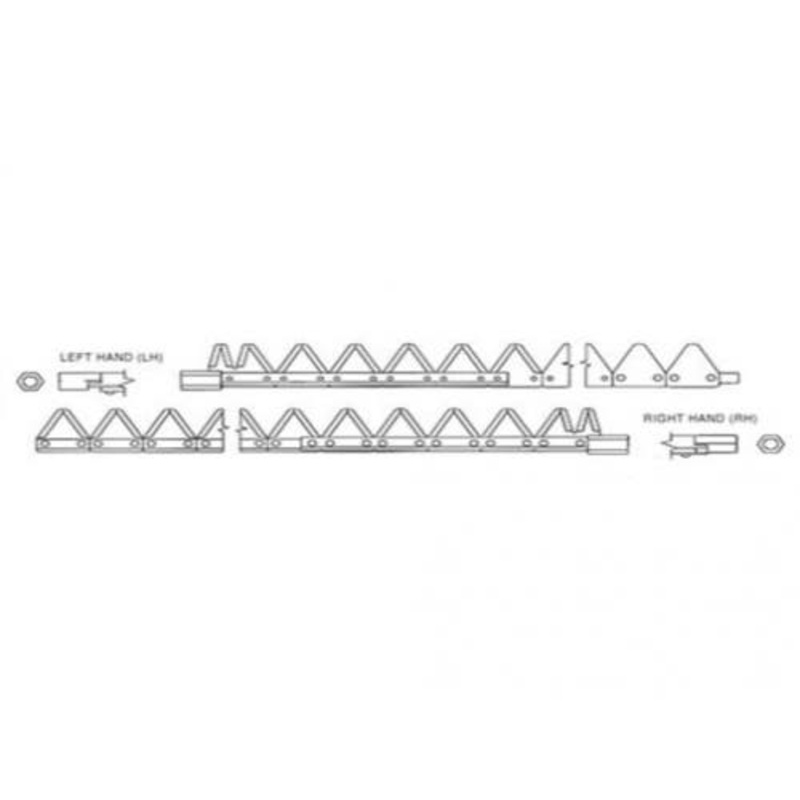 Sickle Assembly - 8' Left Hand Plated Top Serrated Bolted fits Case IH 8220 fits Hesston 6550 6650 1014+2 8100 700709579