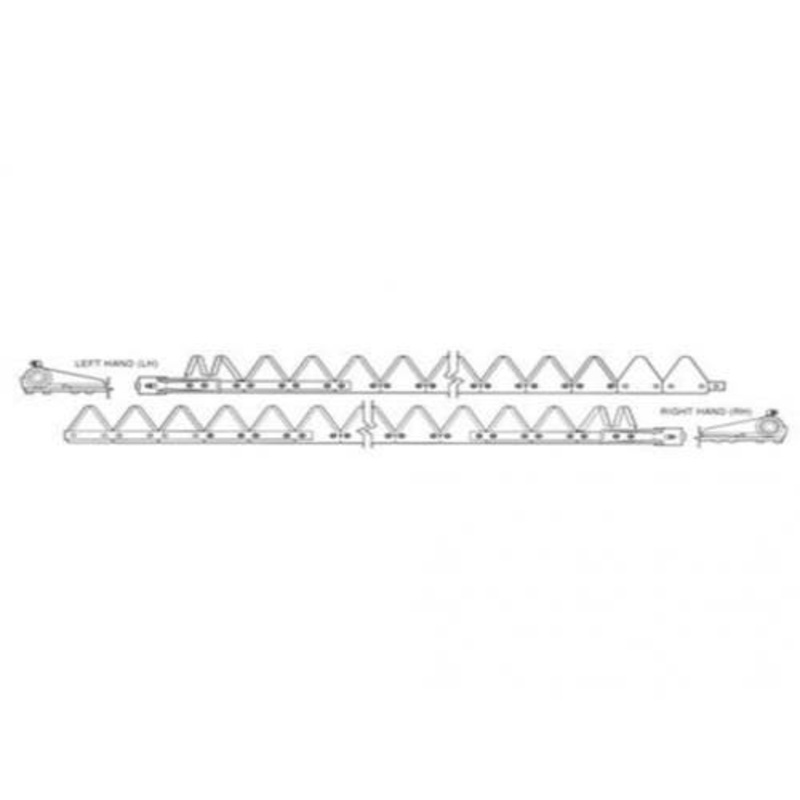 Sickle Assembly - Headless 8" Right Hand Plated Top Serrated Bolted fits Case IH 8380 8840 8870 fits Hesston 1170 8400 700709586