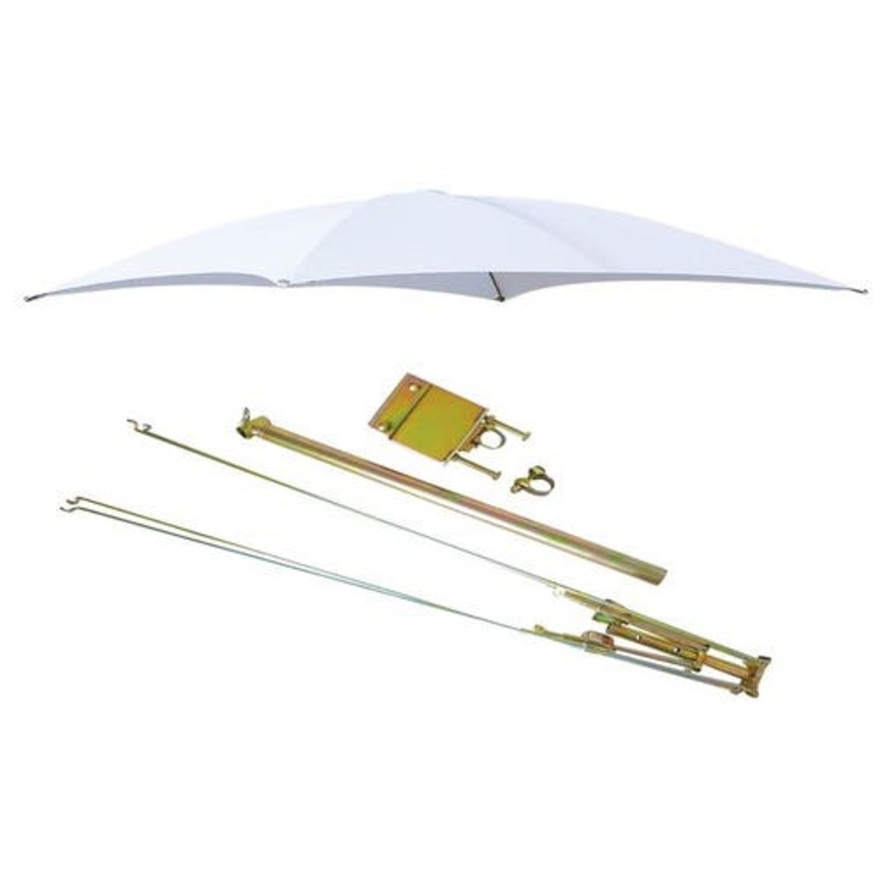 Tractor Umbrella Assy for ROPS Mounts 54" 10 oz. Duck Canvas - White
