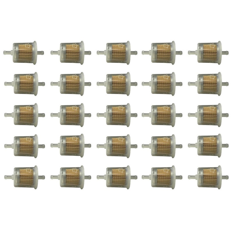 25 Pack of Clear Inline Fuel Filters 5/16" - G2 GF11 33032 F20011 500 616-61PL