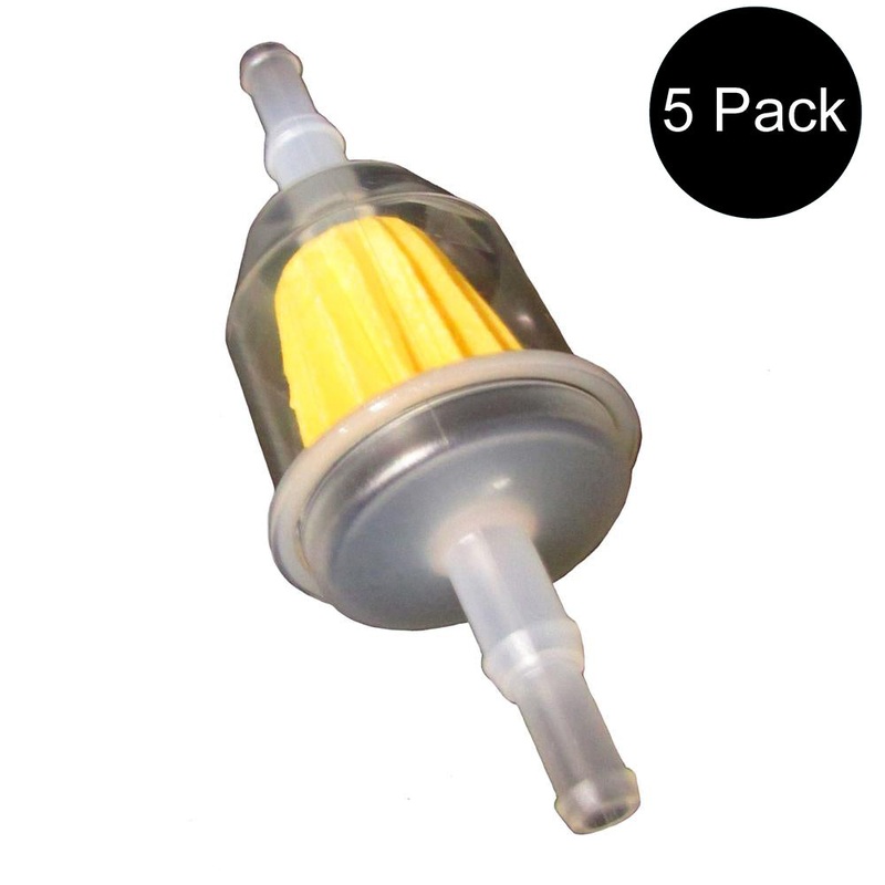 (5) Fuel Filters Universal Fit 1/4 In. or 5/16 In. Lines Fits Fleetguard FF5480