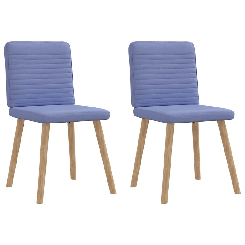 Chaises  manger lot de 2 bleu jean tissu