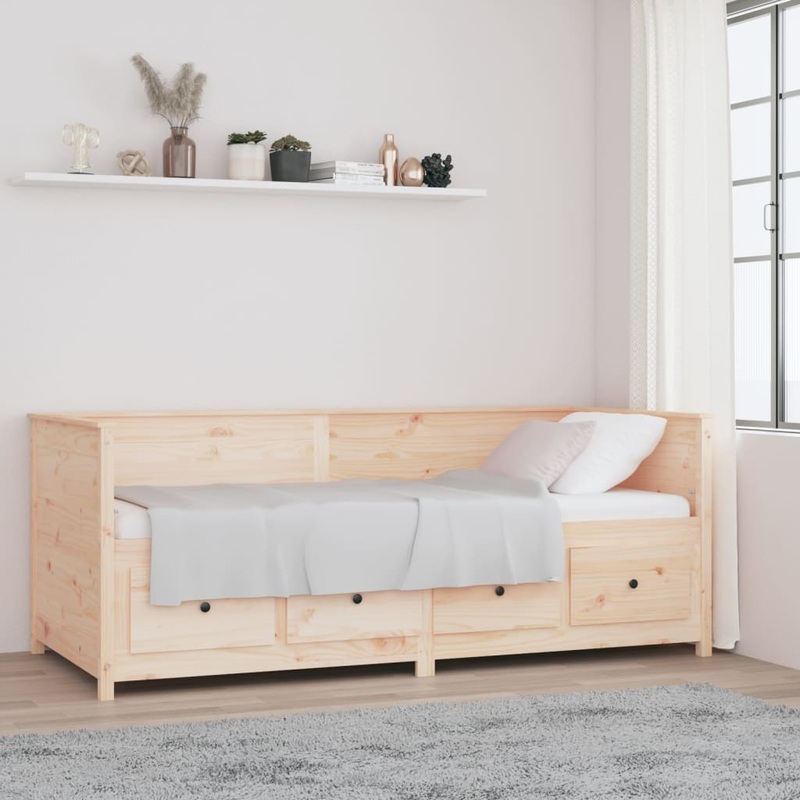 Lit de jour sans matelas 80x200 cm bois de pin massif