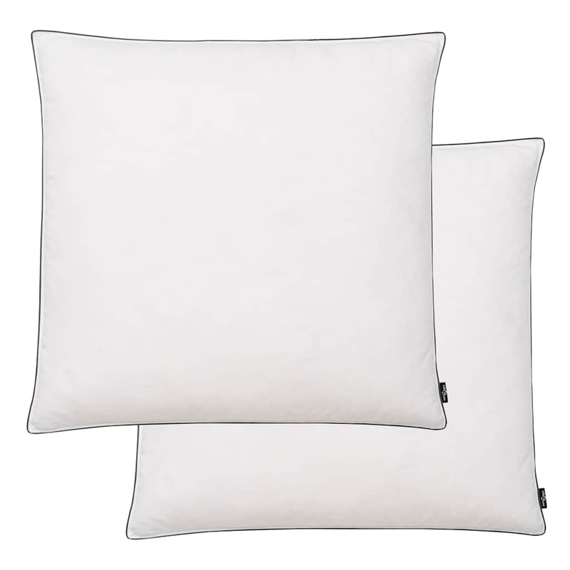 Oreiller 2 pcs Remplissage de duvet lger 80 x 80 cm Blanc