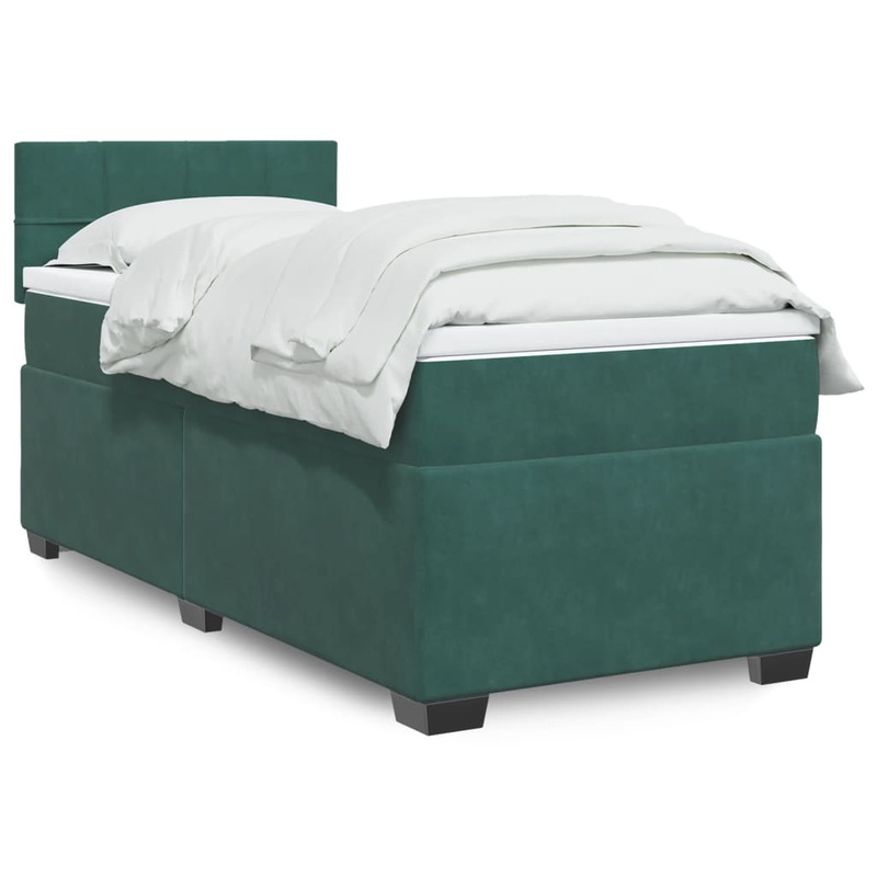 Sommier  lattes de lit avec matelas Vert fonc 90x190 cm