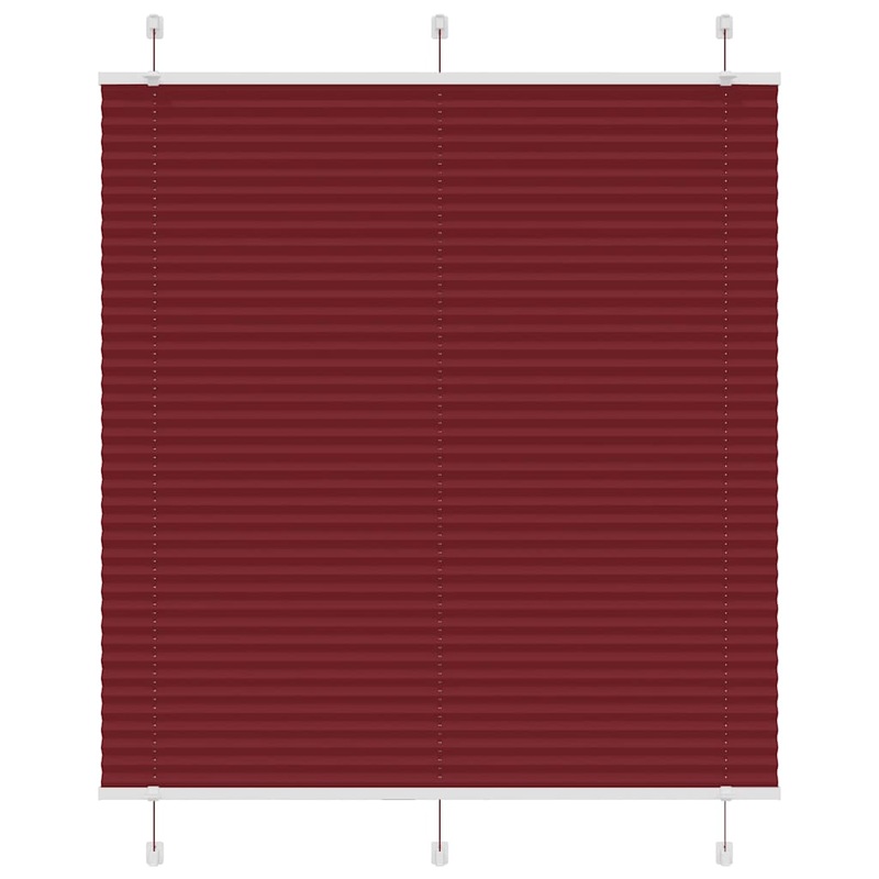 Store pliss rouge bordeaux 120x100 cm largeur du tissu 119,4cm